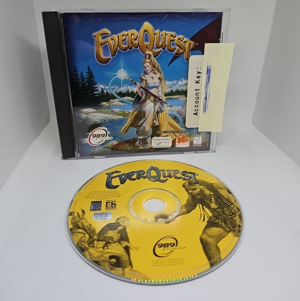 EverQuest PC CD-ROM Game with Account Key 989 Studios 1999